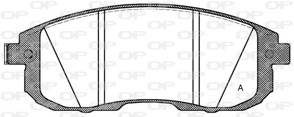 OPEN PARTS Комплект тормозных колодок, дисковый тормоз BPA0293.14